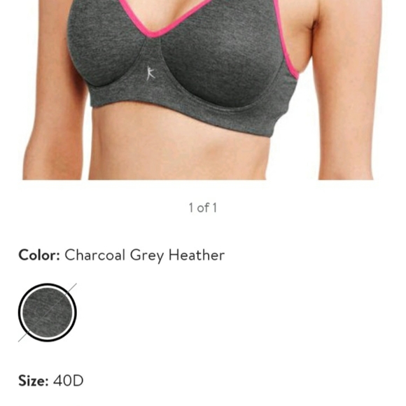 Danskin Now Sports Bra Wire Free Foam cup - Picture 3 of 4